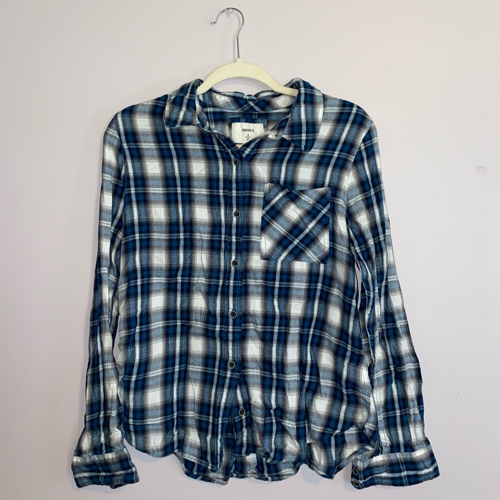 Blue & White Flannel